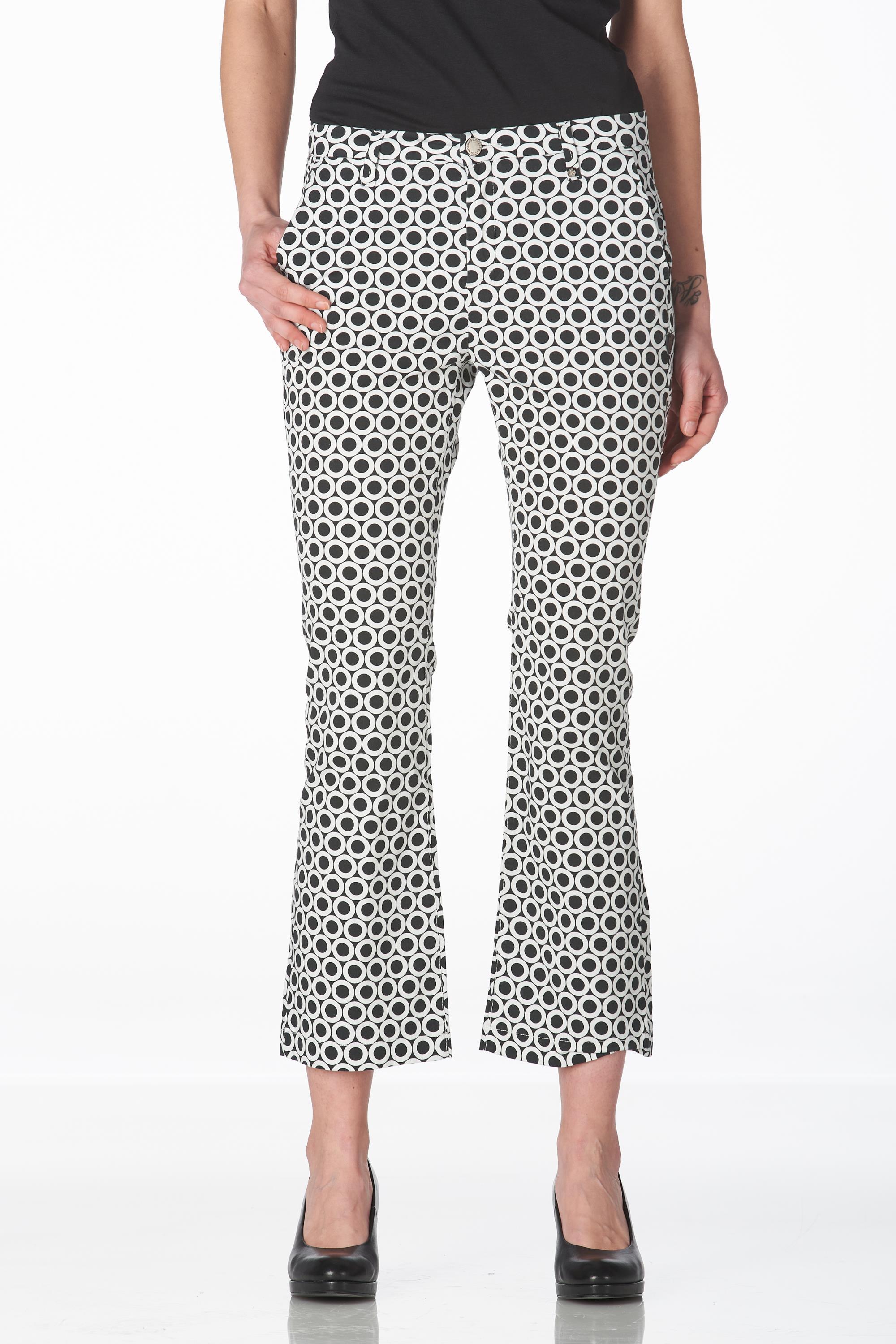 Lima circle print black-white, length 27,5 inch