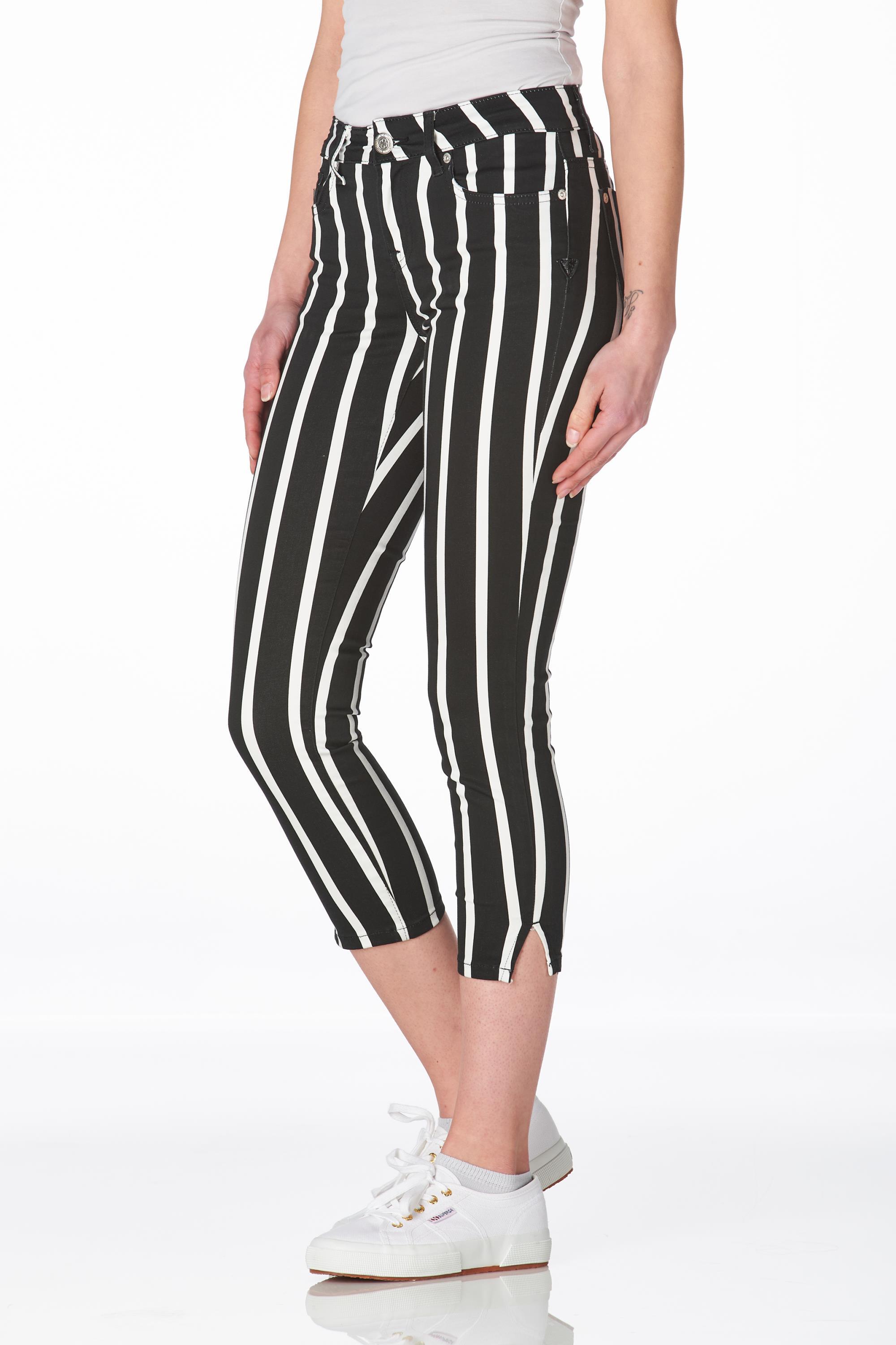 Tesla print slit 3/4 black-white stripe