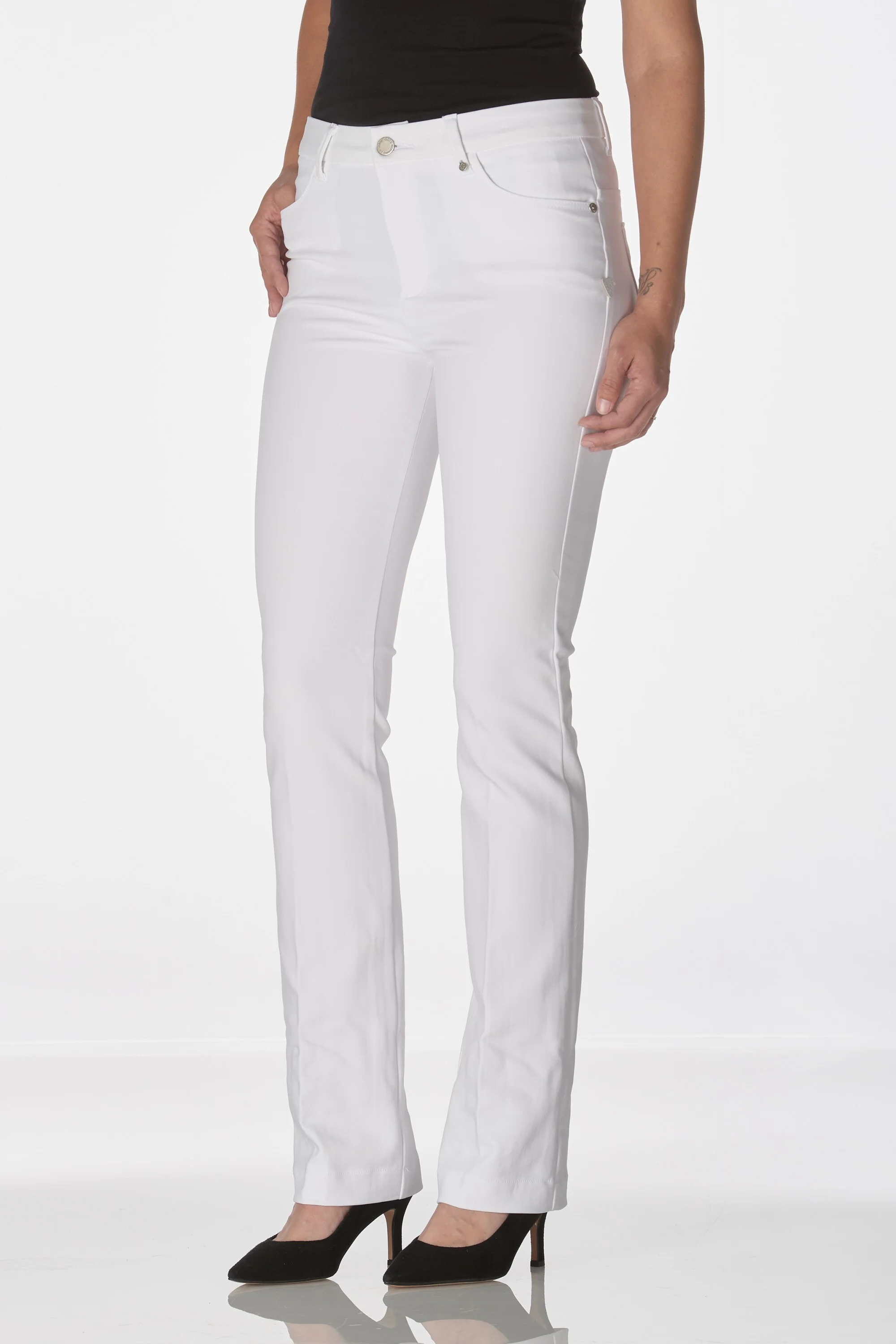 Venezia light bootcut white, length 32,5 inch