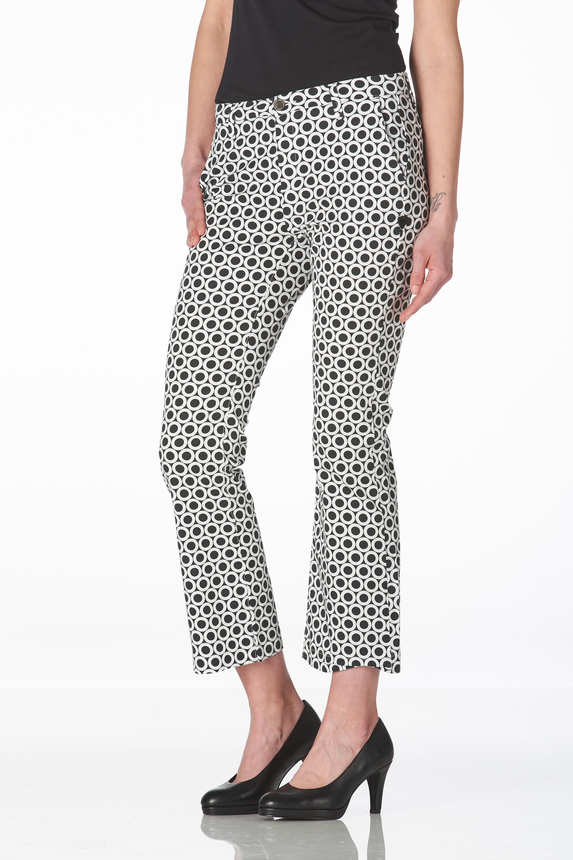 Lima circle print black-white, length 27,5 inch