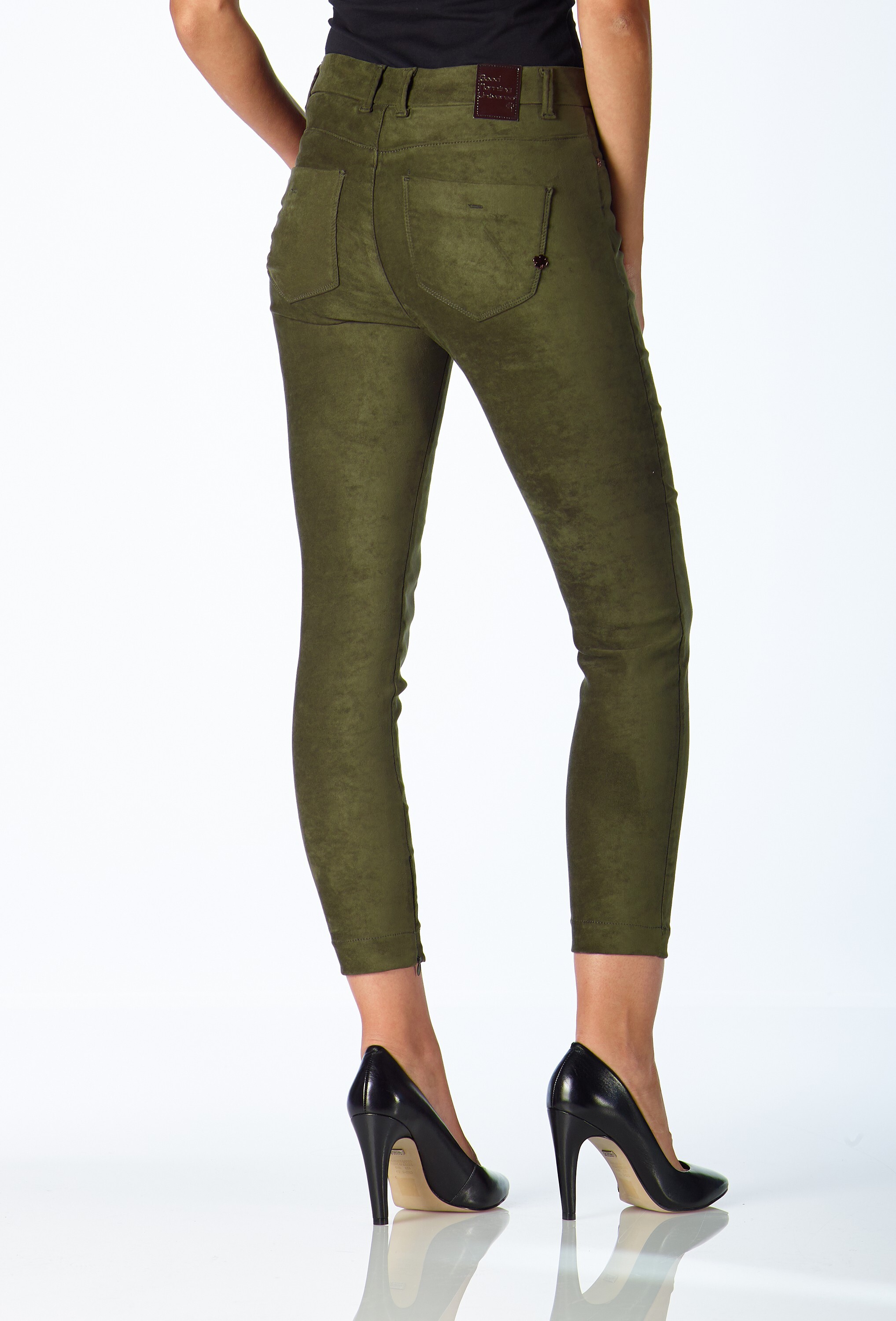 Amara velour stretch khaki